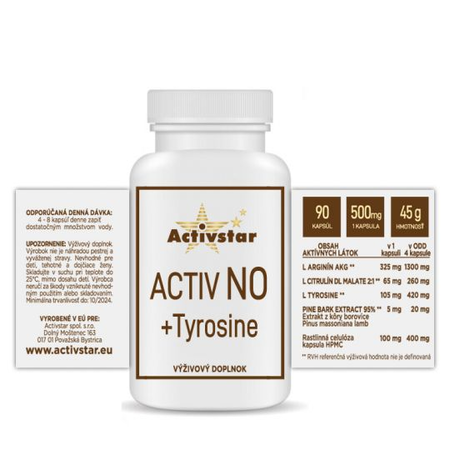 Activ NO + Tyrosine 90 vegan kapslí